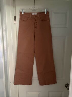 Mica Los Angeles Button-Fly High-Rise Pants Dusty Rose Size 27